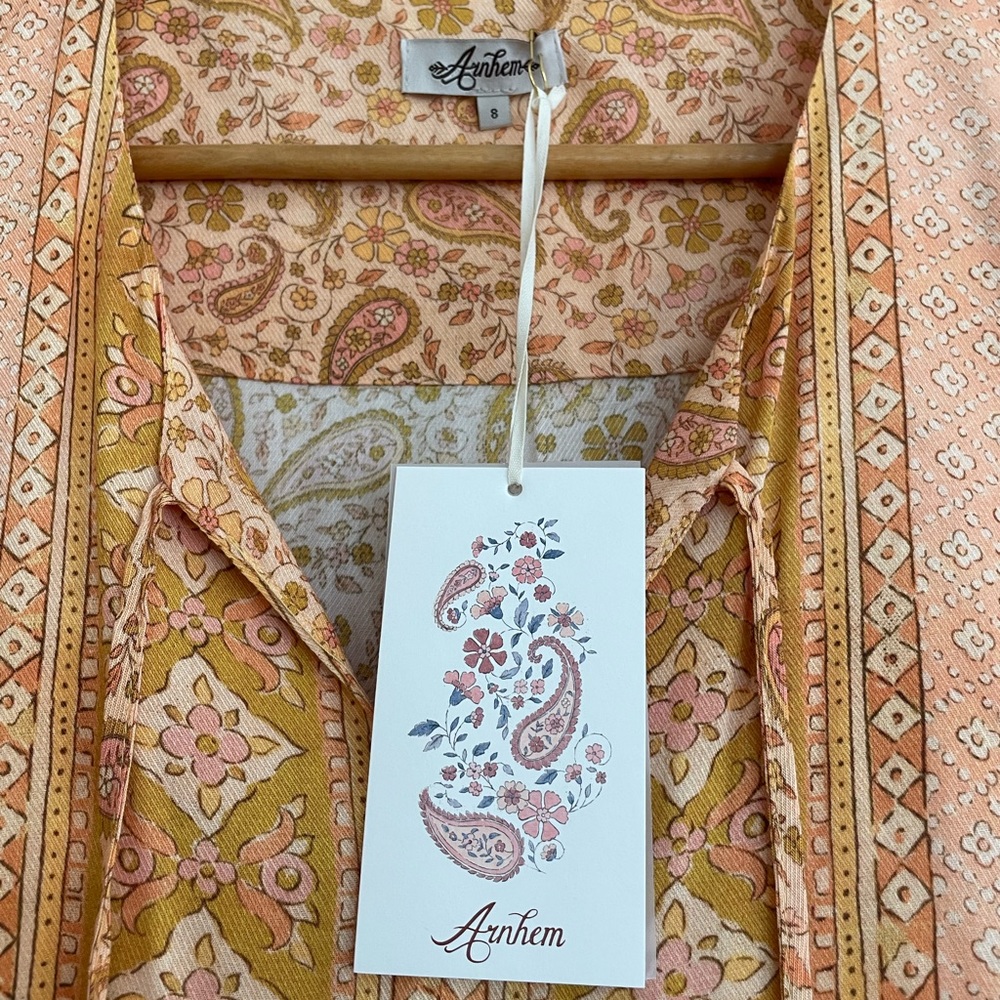 Arnhem Wander Mini Dress Ochre, size 8 BNWT - Picture 4 of 5